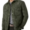 Mcleay Quilted Jacket In Khaki Grey Melange -Myer Fashion Store 909451270 1 720x928