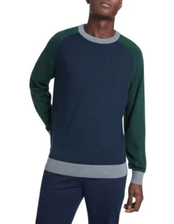 Maxwell Crew Knit Sweater Navy