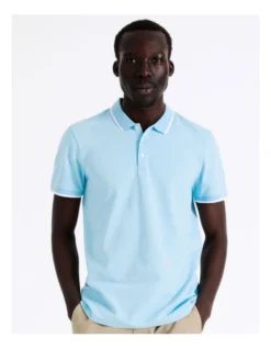 Amalfi Pique Polo In Light Blue -Myer Fashion Store 910011250 4 720x928