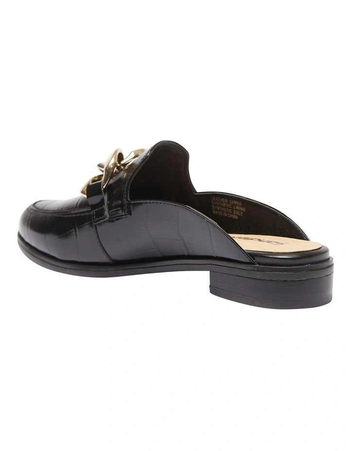 Pivot Flats Shoes In Black Croc Print Leather 8 Pivot Flats Shoes In Black Croc Print Leather - Image 6