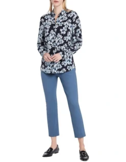 Lilyanna Silk Top In Navy -Myer Fashion Store 911094130 2 720x928