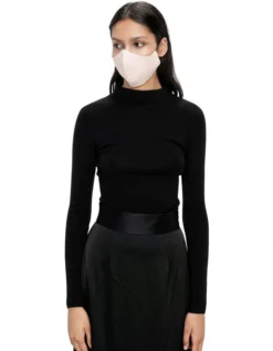 Pale Pink Viscose Cotton Face Mask -Myer Fashion Store 913120660 2 720x928