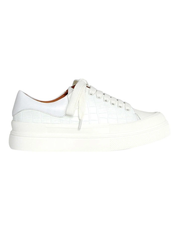 Just A Dream White Croc Leather Sneaker 3 Just A Dream White Croc Leather Sneaker