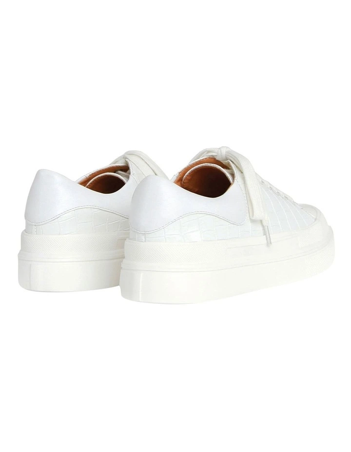 Just A Dream White Croc Leather Sneaker 5 Just A Dream White Croc Leather Sneaker - Image 3