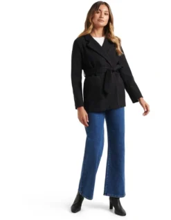 Sarah Wrap Coat In Black -Myer Fashion Store 914096440 5 720x928