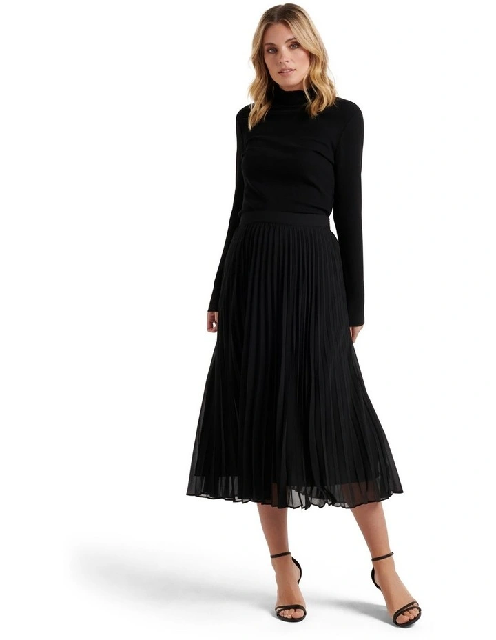 Forever New Hailee Pleated Skirt Black 7 Forever New Hailee Pleated Skirt Black - Image 5