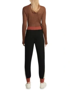 Make It Rain Metallic Knit Sweat Pant In Black 9 Make It Rain Metallic Knit Sweat Pant In Black -Myer Fashion Store 914294800 2 1 720x928