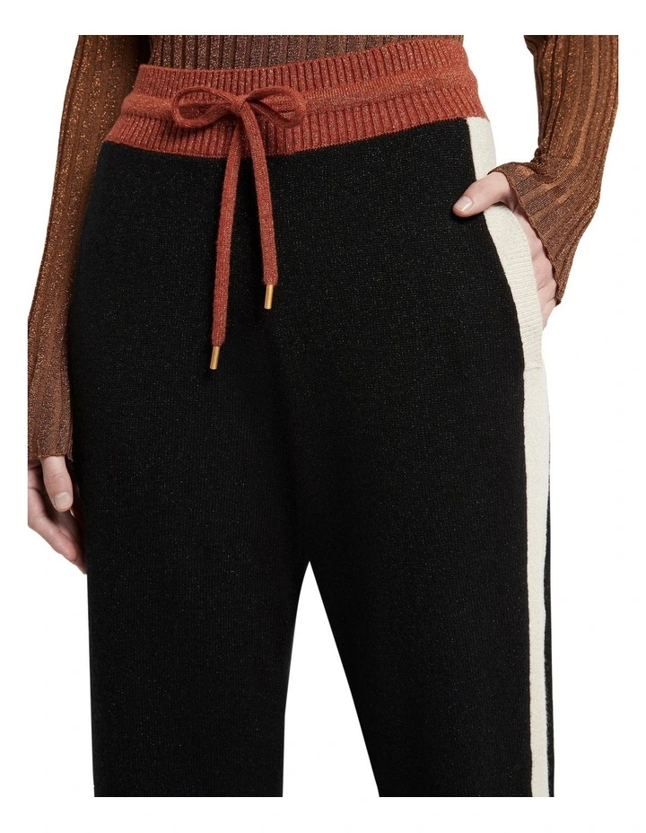 Make It Rain Metallic Knit Sweat Pant In Black 7 Make It Rain Metallic Knit Sweat Pant In Black - Image 5