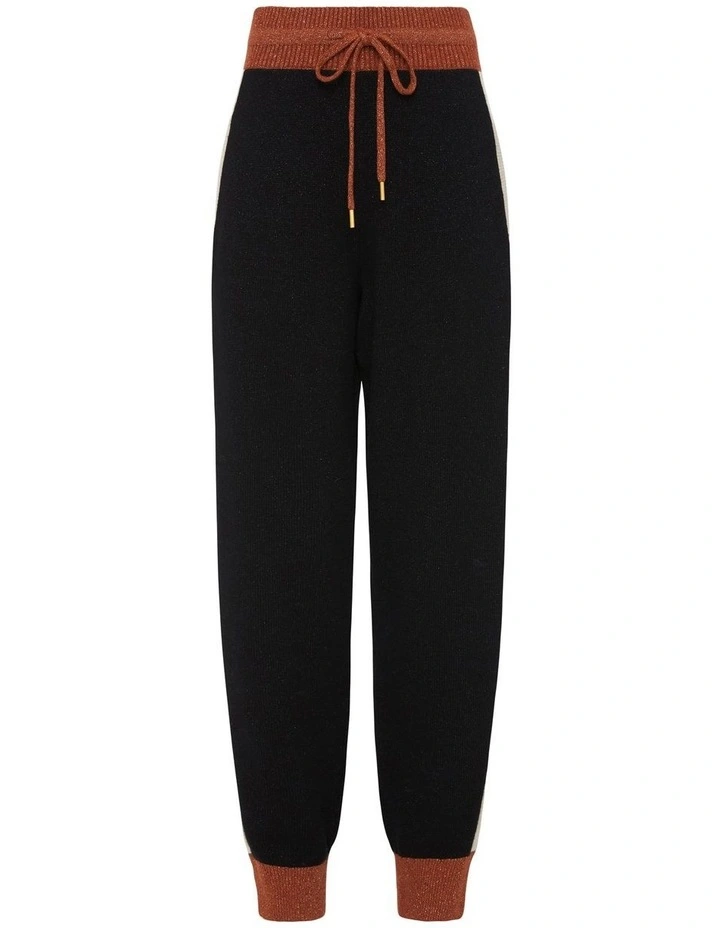 Make It Rain Metallic Knit Sweat Pant In Black 8 Make It Rain Metallic Knit Sweat Pant In Black - Image 6