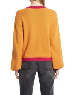 On The Prowl Button Through Cardigan In Orange -Myer Fashion Store 914296420 2 1 720x928