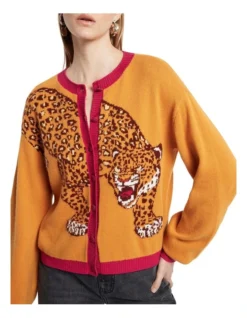 On The Prowl Button Through Cardigan In Orange -Myer Fashion Store 914296420 4 1 720x928