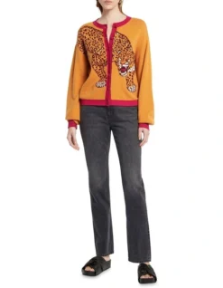 On The Prowl Button Through Cardigan In Orange -Myer Fashion Store 914296420 5 1 720x928