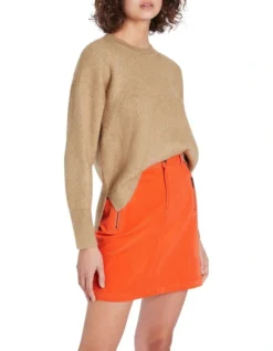 Summer Nights Knit Jumper In Camel