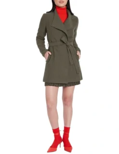 Ruby Felted Wool Coat In Washed Khaki -Myer Fashion Store 914318560 2 720x928