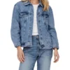 ONLY Ekat Life Long Sleeve Denim Jacket In Medium Blue Denim -Myer Fashion Store 914867020 1 720x928