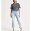 ONLY Kenya Life Mid Sweet Flare Jeans In Light Blue Denim