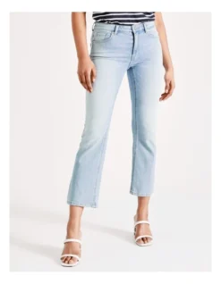 ONLY Kenya Life Mid Sweet Flare Jeans In Light Blue Denim -Myer Fashion Store 914867110 4 3 720x928