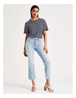 ONLY Kenya Life Mid Sweet Flare Jeans In Light Blue Denim -Myer Fashion Store 914867110 5 1 720x928