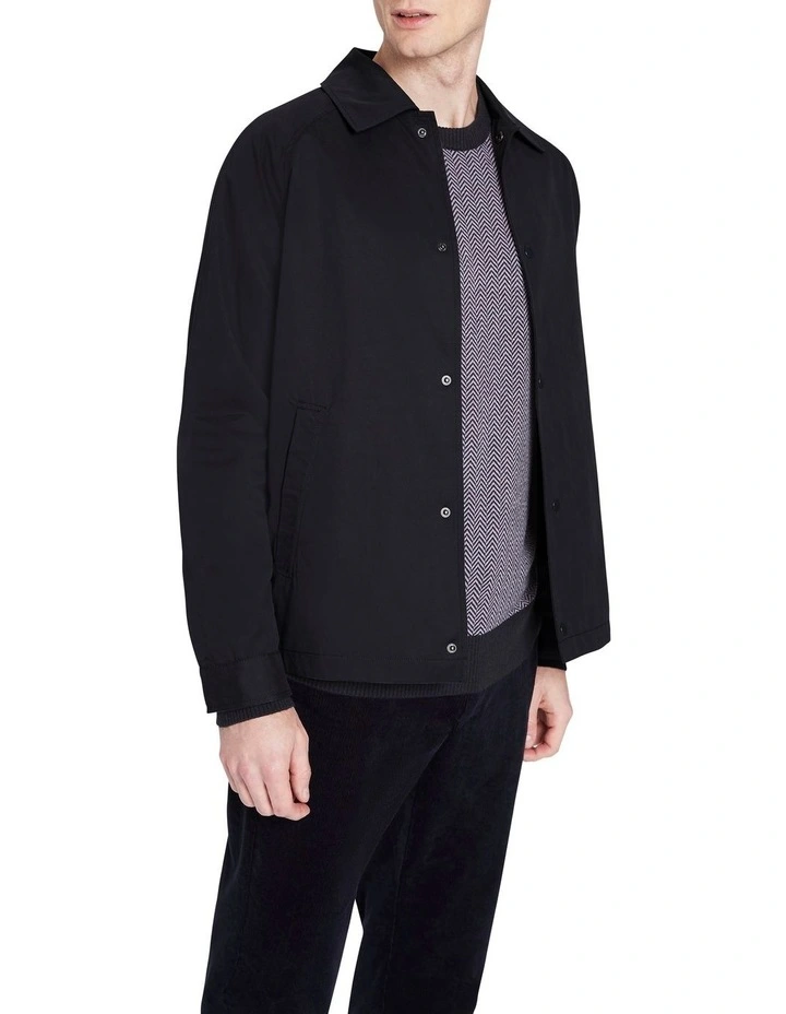Luke Coach Jacket In Navy 3 Luke Coach Jacket In Navy