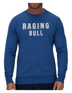 Applique Crew Neck Sweat In Blue