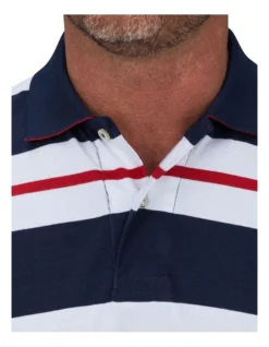 Two Tone Stripe Polo In Navy -Myer Fashion Store 916061140 4 720x928