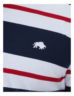 Two Tone Stripe Polo In Navy -Myer Fashion Store 916061140 5 720x928