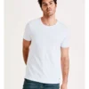 Ripple Reverse Stripe Short Sleeve Tee In White -Myer Fashion Store 917302330 1 720x928