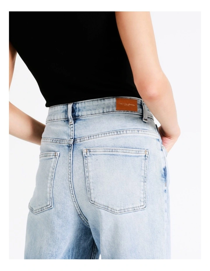 ONLY Madison Life High Waisted Wide Crop Jeans In Light Blue Denim 7 ONLY Madison Life High Waisted Wide Crop Jeans In Light Blue Denim - Image 5