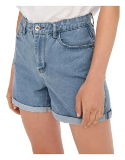 ONLY Vega Life Mom Shorts In Light Blue Denim -Myer Fashion Store 917473510 4 720x928