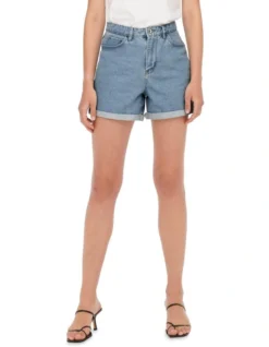 ONLY Vega Life Mom Shorts In Light Blue Denim -Myer Fashion Store 917473510 5 720x928