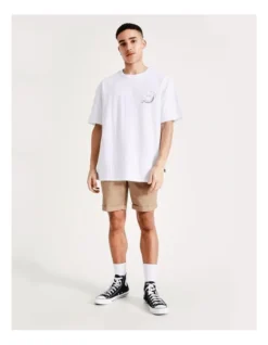On The Green Placement Print Oversized Short Sleeve Tee In White 11 On The Green Placement Print Oversized Short Sleeve Tee In White -Myer Fashion Store 918087760 3 1 720x928