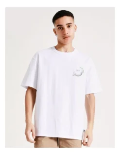 On The Green Placement Print Oversized Short Sleeve Tee In White 12 On The Green Placement Print Oversized Short Sleeve Tee In White -Myer Fashion Store 918087760 4 1 720x928