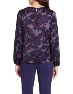 Marianne Silk Blouse In Purple 8 Marianne Silk Blouse In Purple -Myer Fashion Store 918270280 3 720x928