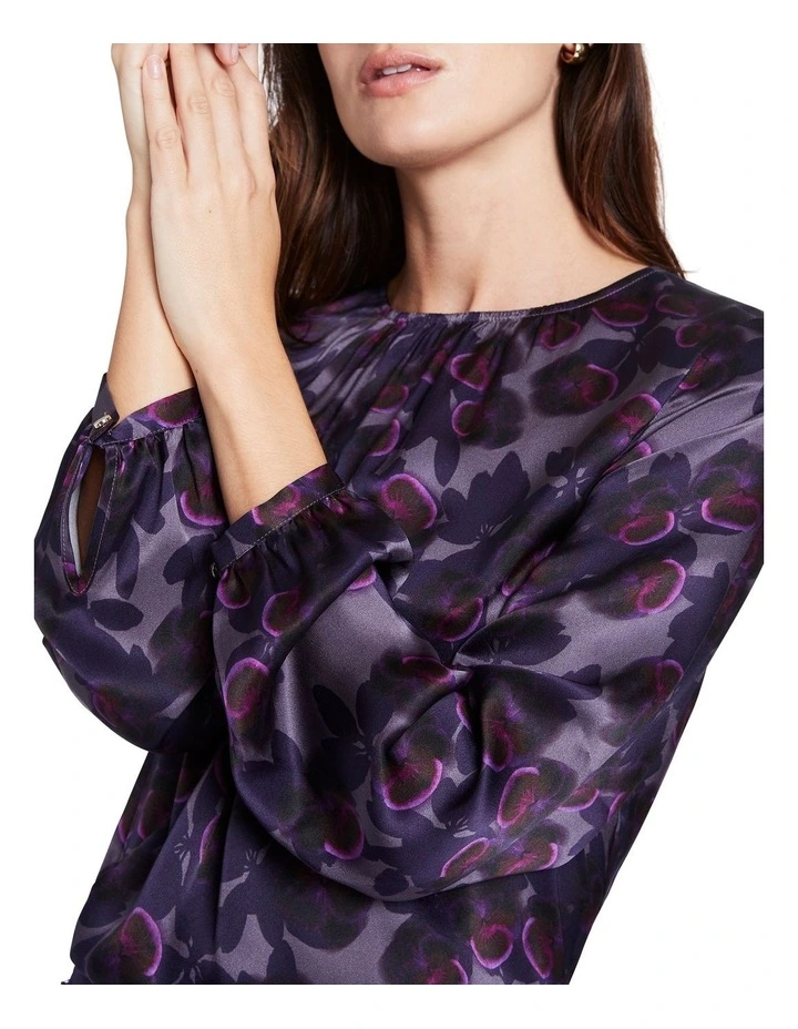 Marianne Silk Blouse In Purple 6 Marianne Silk Blouse In Purple - Image 4