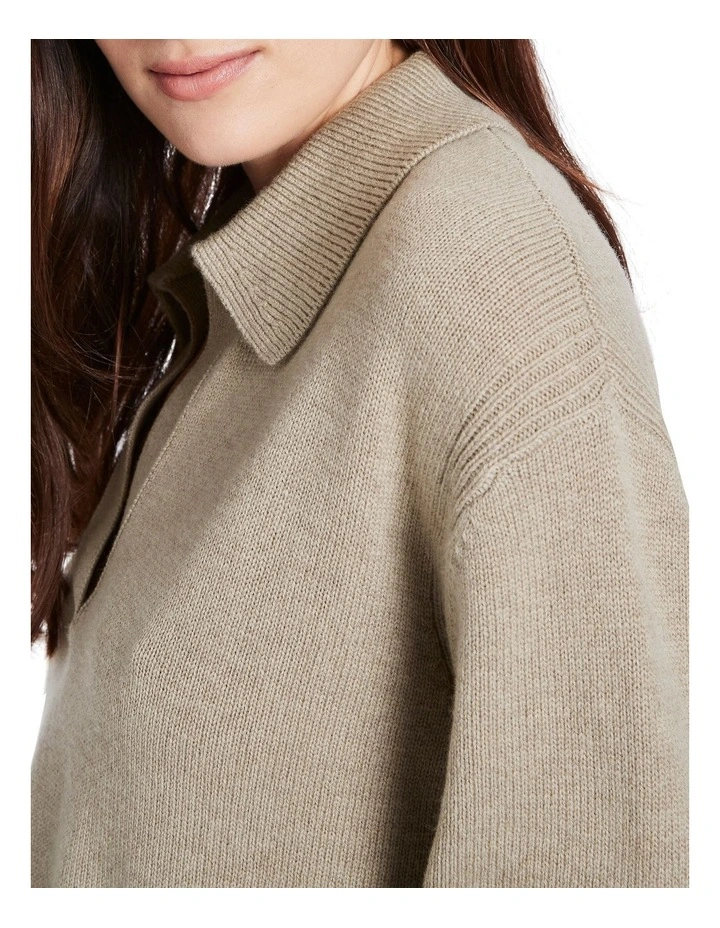 Dasha Open Neck Knit In Beige 6 Dasha Open Neck Knit In Beige - Image 4