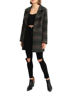 Ex-Boyfriend Wool Blend Oversized Jacket Brown -Myer Fashion Store 919132480 4 720x928