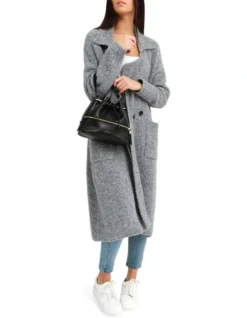 Born To Run Sustainable Sweater Coat Grey -Myer Fashion Store 919135000 6 720x928