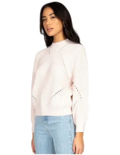 Rusty Caspian Crew Neck Knit Pink -Myer Fashion Store 919686070 3 720x928