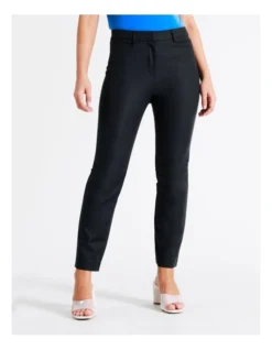 Maya Mid Rise Cropped Organic Cotton Sateen Pants In Navy -Myer Fashion Store 919792450 4 720x928