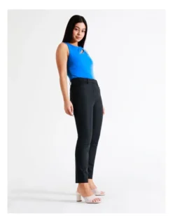 Maya Mid Rise Cropped Organic Cotton Sateen Pants In Navy -Myer Fashion Store 919792450 5 720x928