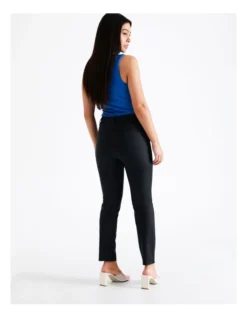 Maya Mid Rise Cropped Organic Cotton Sateen Pants In Navy -Myer Fashion Store 919792450 7 720x928