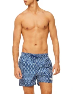 Calvin Klein Core Solids Iconic Logo Medium Swimshort In Blue/White -Myer Fashion Store 920346130 4 720x928