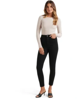 Bella Cropped High Rise Jean In Black 11 Bella Cropped High Rise Jean In Black -Myer Fashion Store 922751020 5 720x928