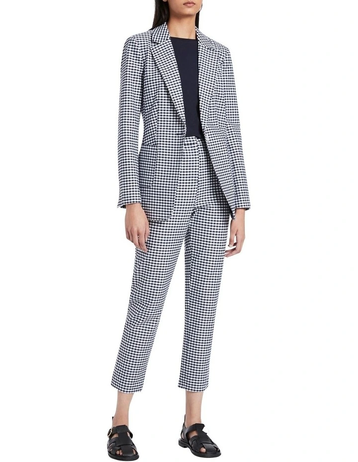 Mirela Gingham Jacket In Midnight/Ivory 4 Mirela Gingham Jacket In Midnight/Ivory - Image 2