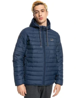 Quiksilver Scaly Puffer Jacket Navy Blazer