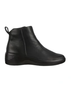 ECCO Soft 7 Wedge Side-Zip Boots In Black 11 ECCO Soft 7 Wedge Side-Zip Boots In Black -Myer Fashion Store 924468400 3 720x928