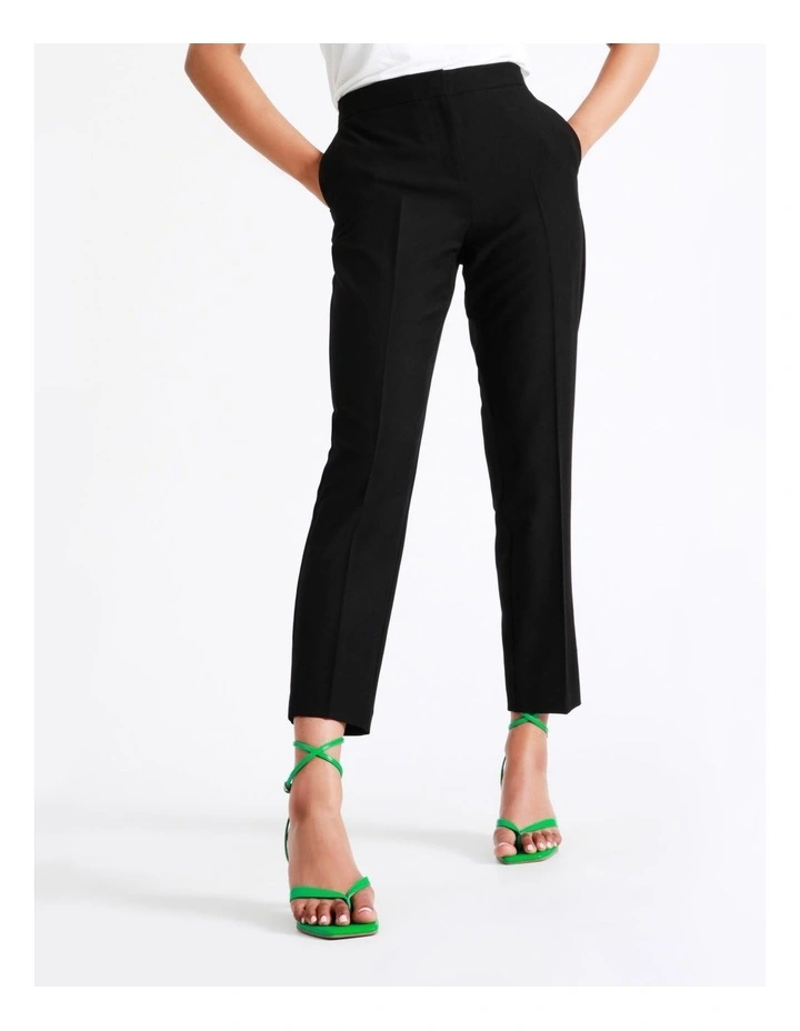 Basque Essential Cropped Slim Leg Pant In Black 4 Basque Essential Cropped Slim Leg Pant In Black - Image 2