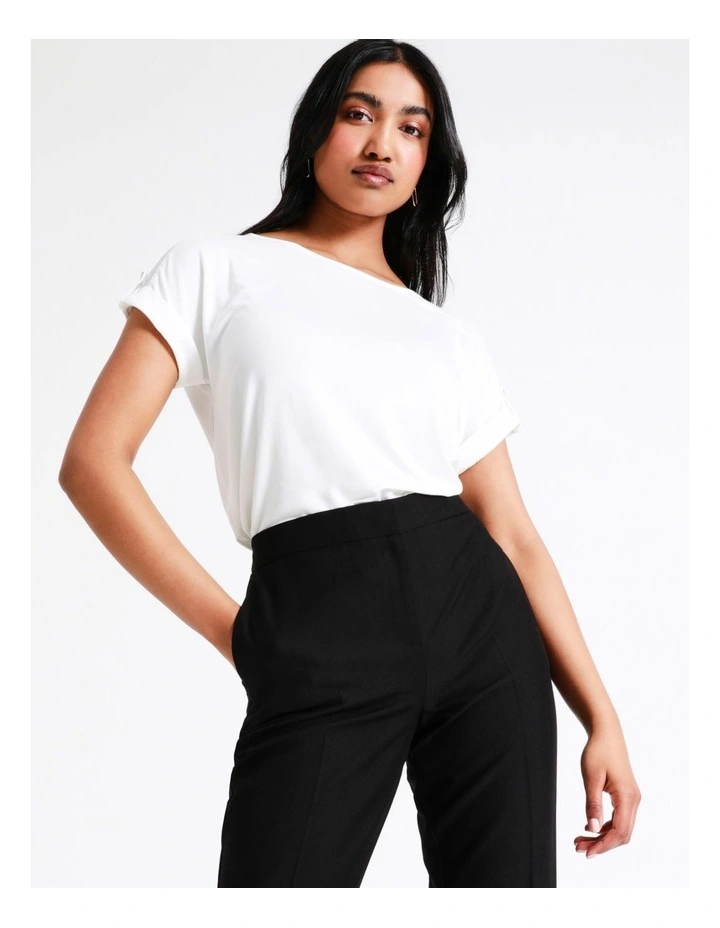 Basque Essential Cropped Slim Leg Pant In Black 6 Basque Essential Cropped Slim Leg Pant In Black - Image 4