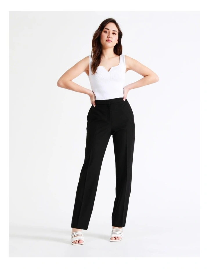 Basque Essential Straight Leg Pant In Black 5 Basque Essential Straight Leg Pant In Black - Image 3