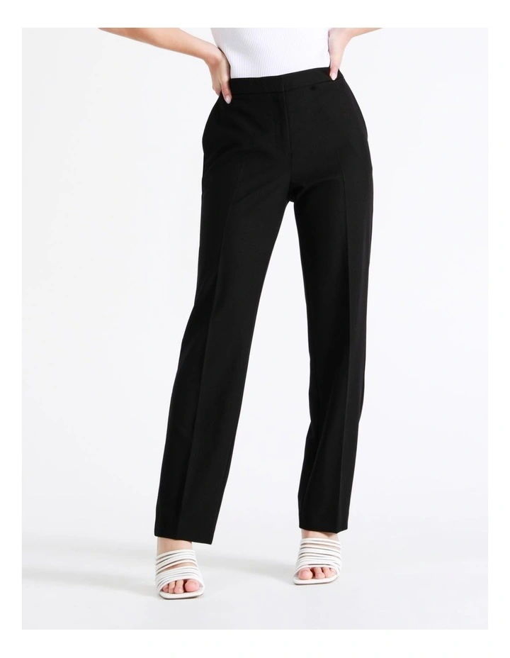 Basque Essential Straight Leg Pant In Black 6 Basque Essential Straight Leg Pant In Black - Image 4
